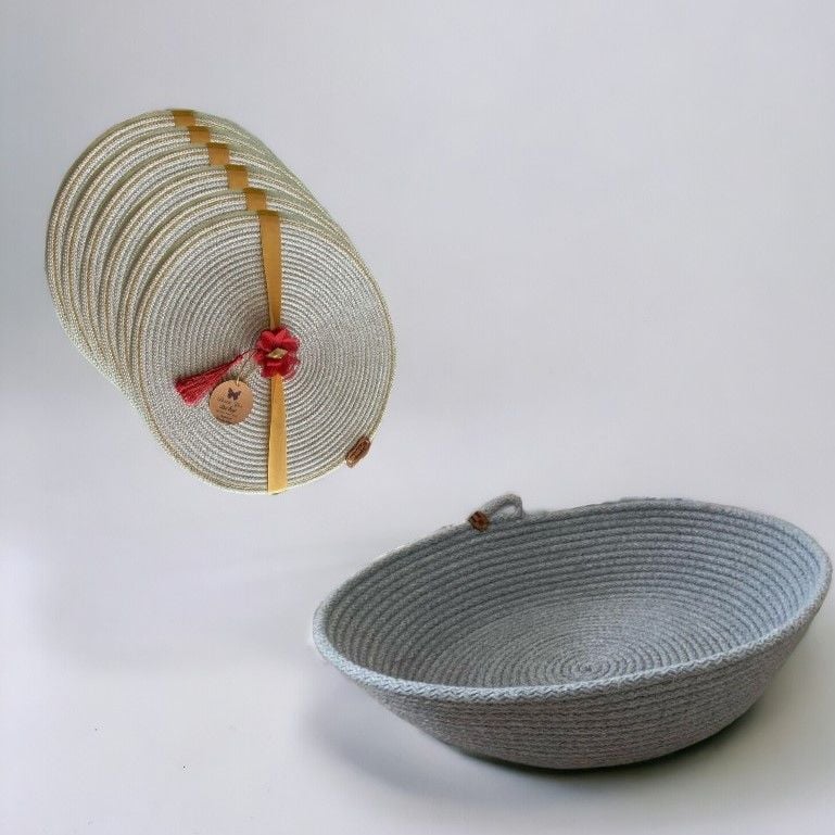 6 'lı Supla-Hasır Sepet Set