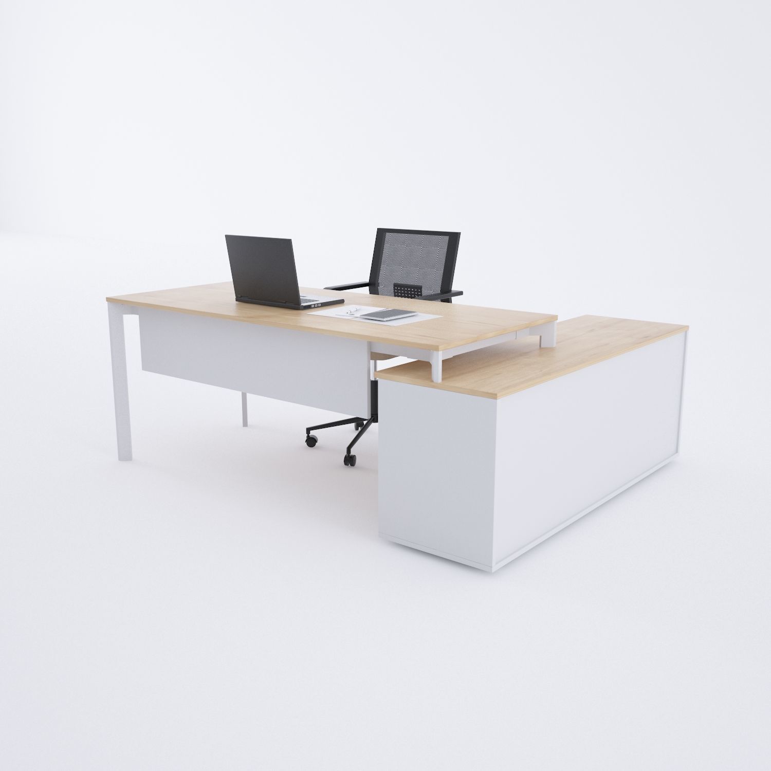 Five 160cm Alt Etajerli Çalışma Masası 160x80 - Meşe