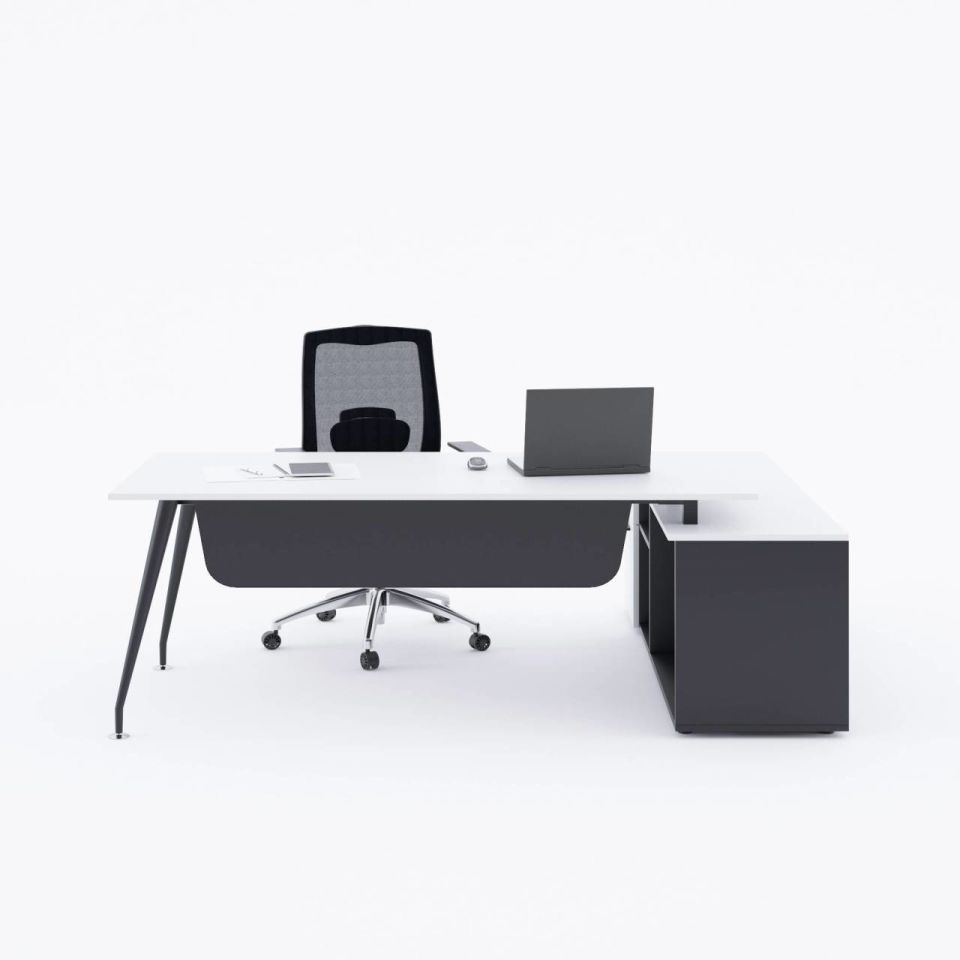 İvory 160cm Alt Etajerli Çalışma Masası 160x80 - Beyaz