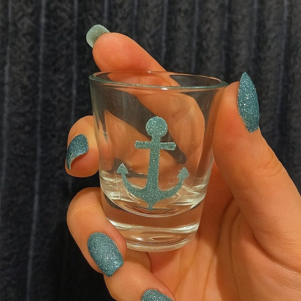 Çapa Desenli 6'lı Marin Shot Bardak Seti