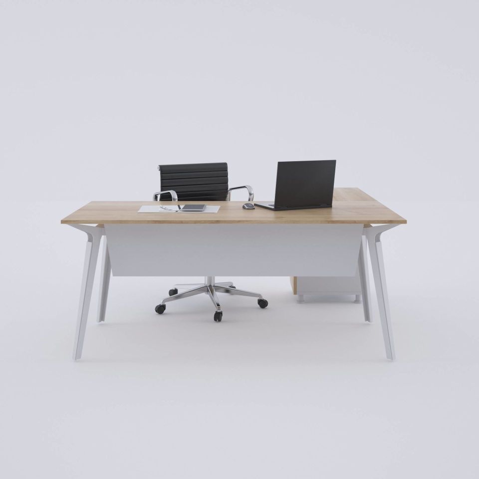 Nova Keson Etajerli Çalışma Masası 160x80 - Meşe