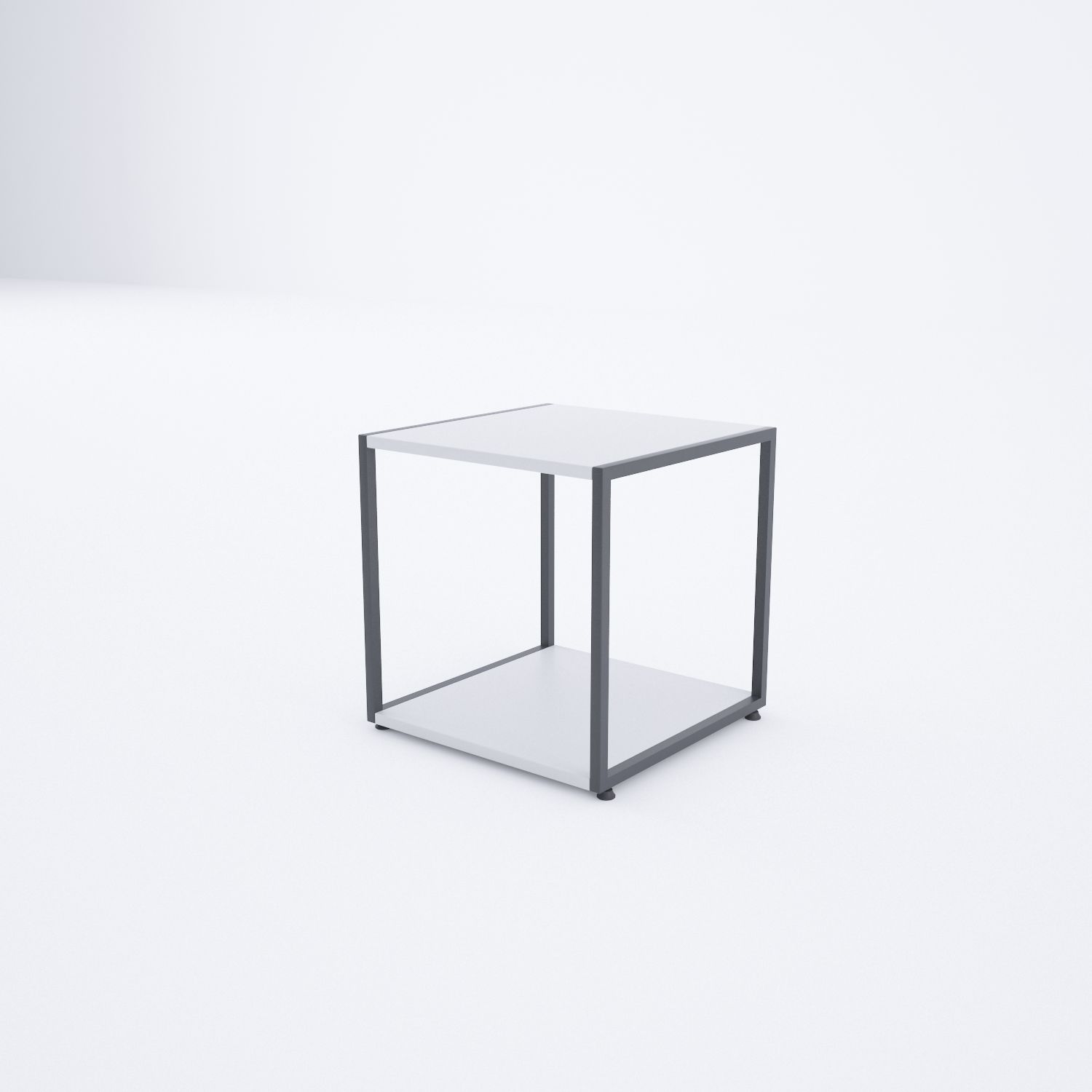 Cube Yan Sehpa-Beyaz
