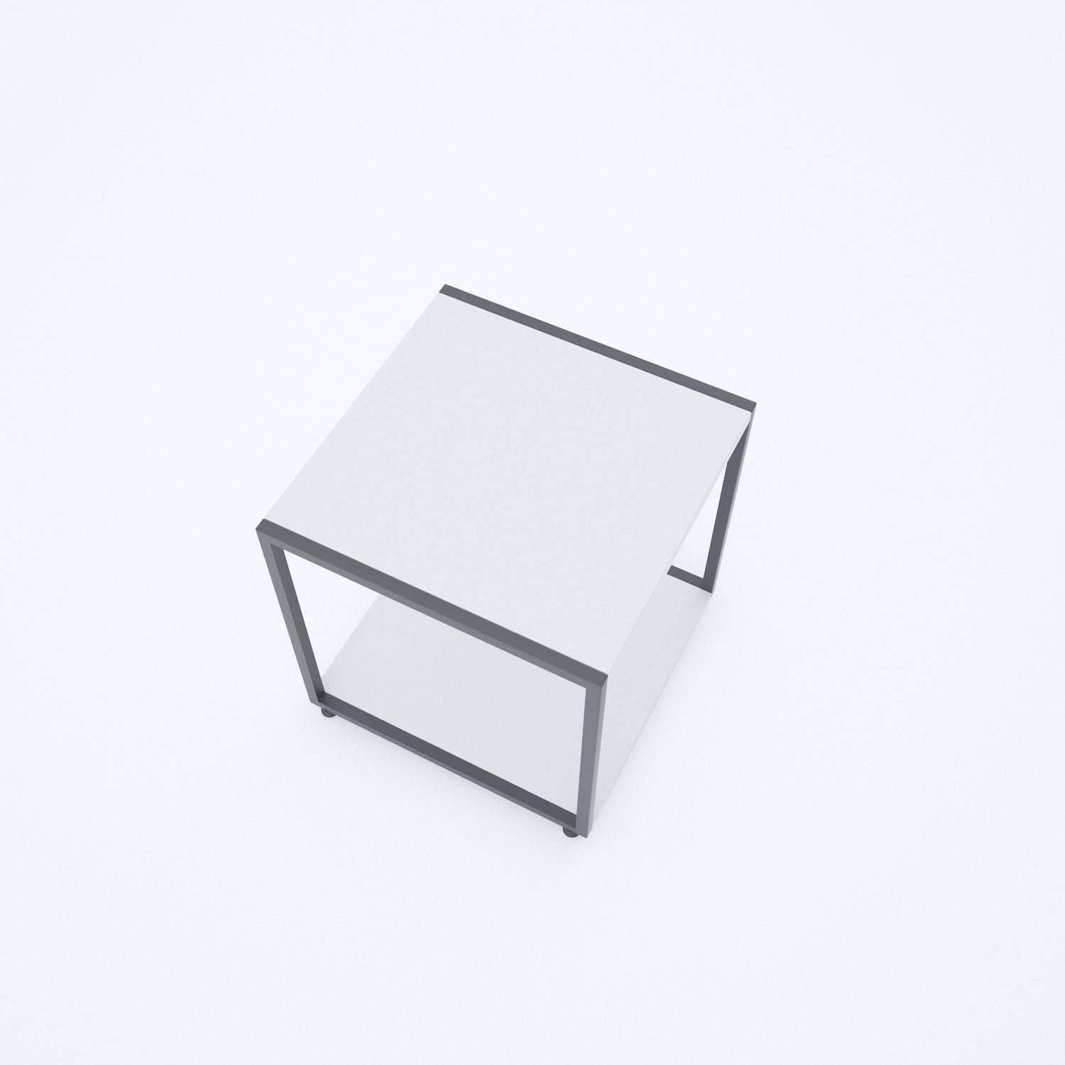 Cube Yan Sehpa-Beyaz