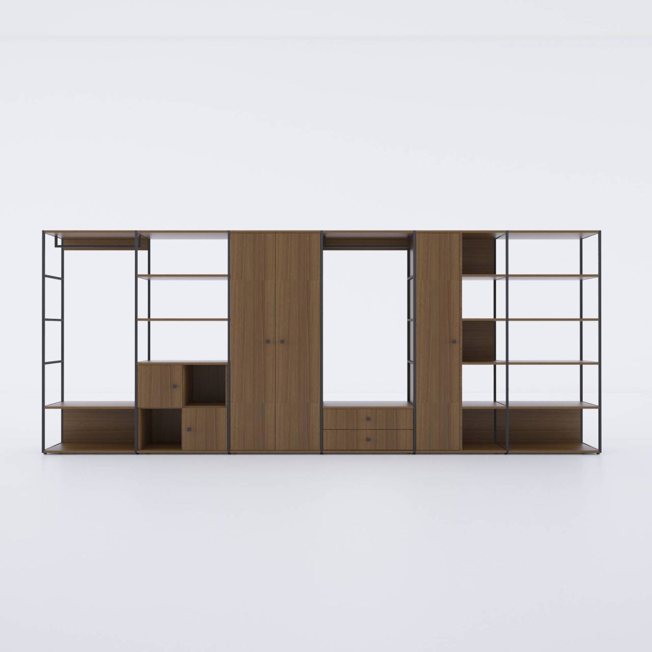 Cube Giysi Dolabı Düz Set