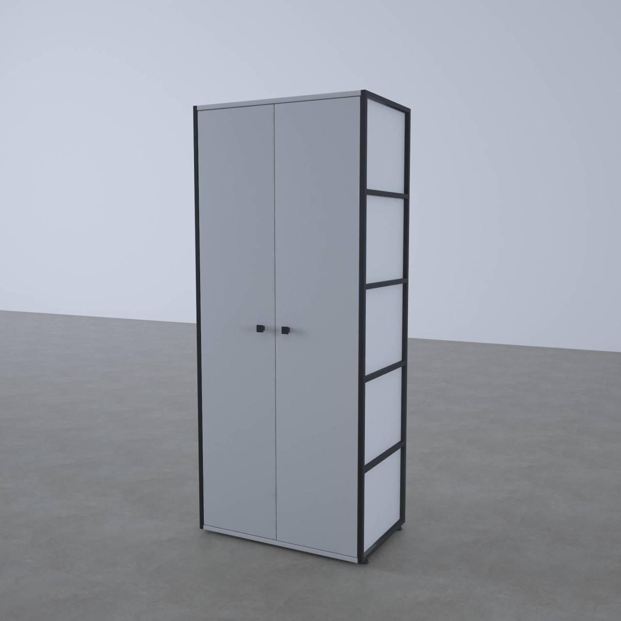 Cube Tam Kapaklı Raflı Ünite