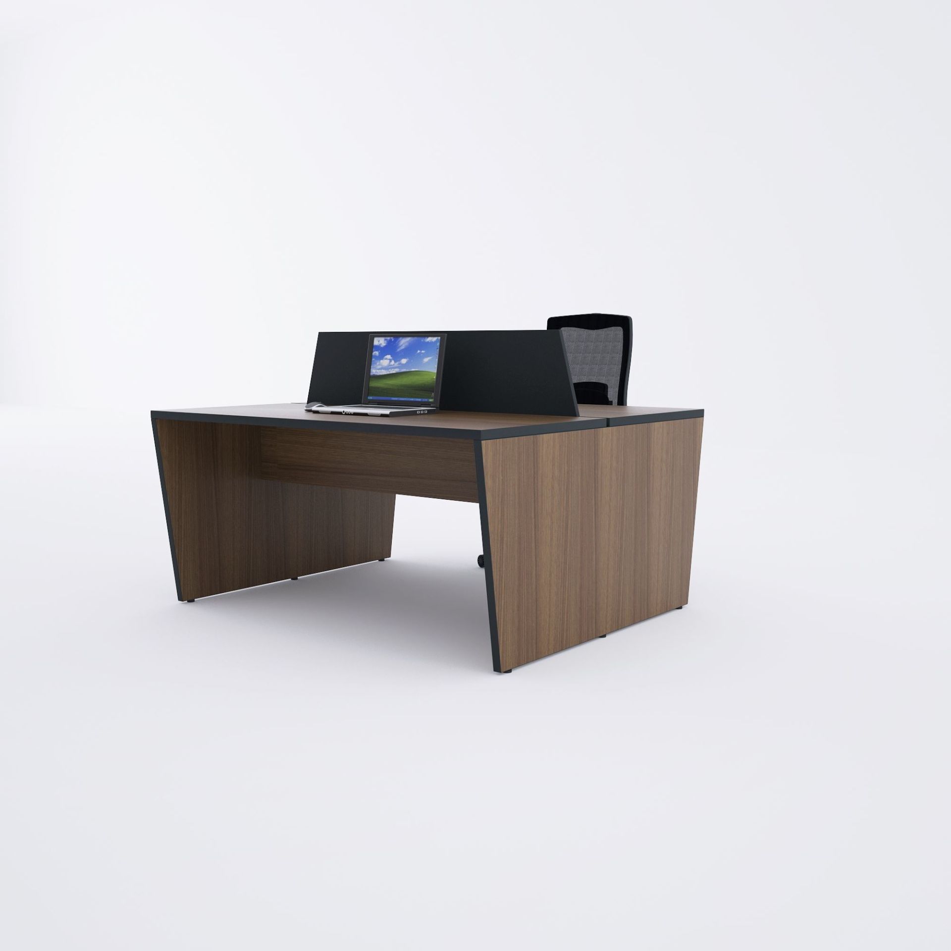 Panel İkili Çalışma Masası-Ceviz