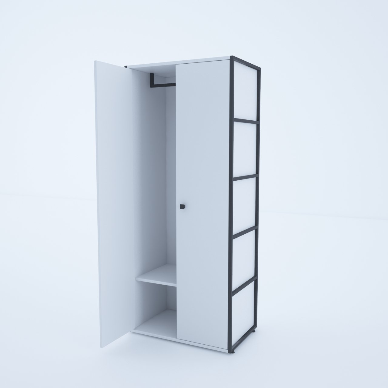 Cube Tam Kapaklı Vestiyer Ünitesi
