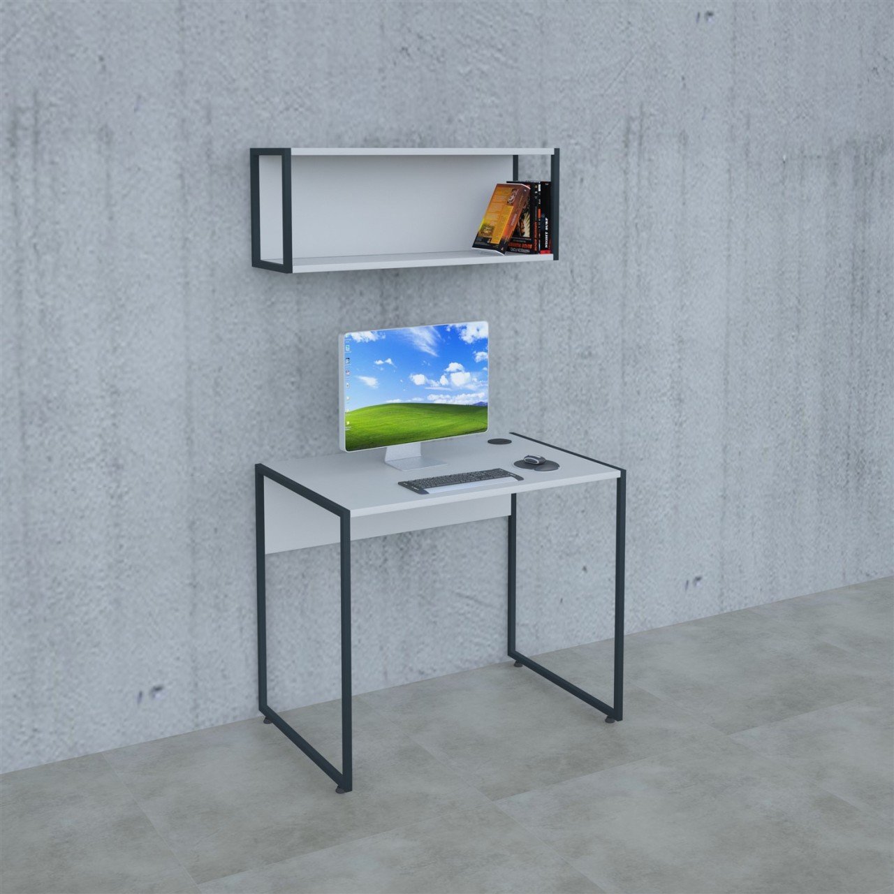 Cube Çalışma Masası+Kitaplık