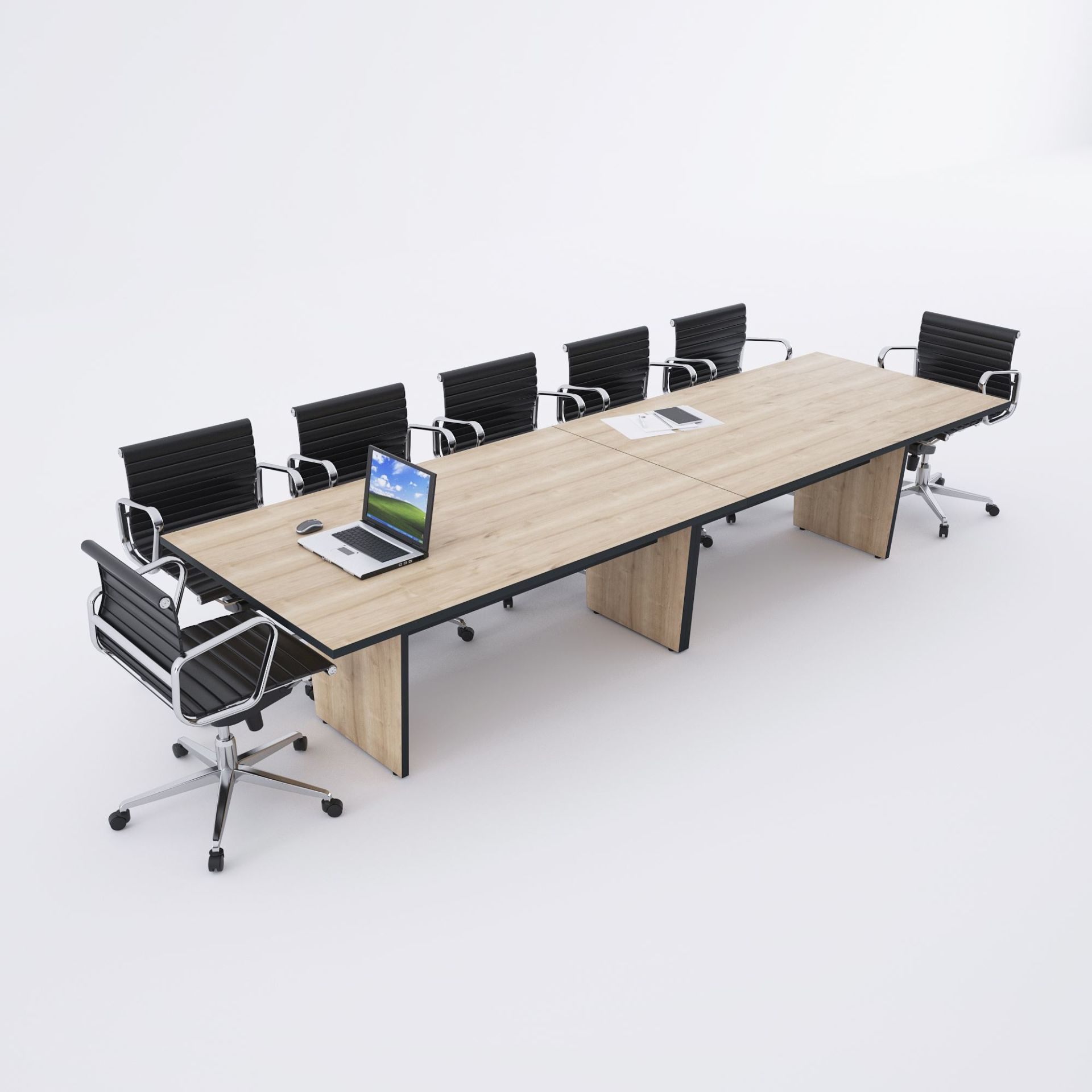 Panel Toplantı Masası L-Meşe