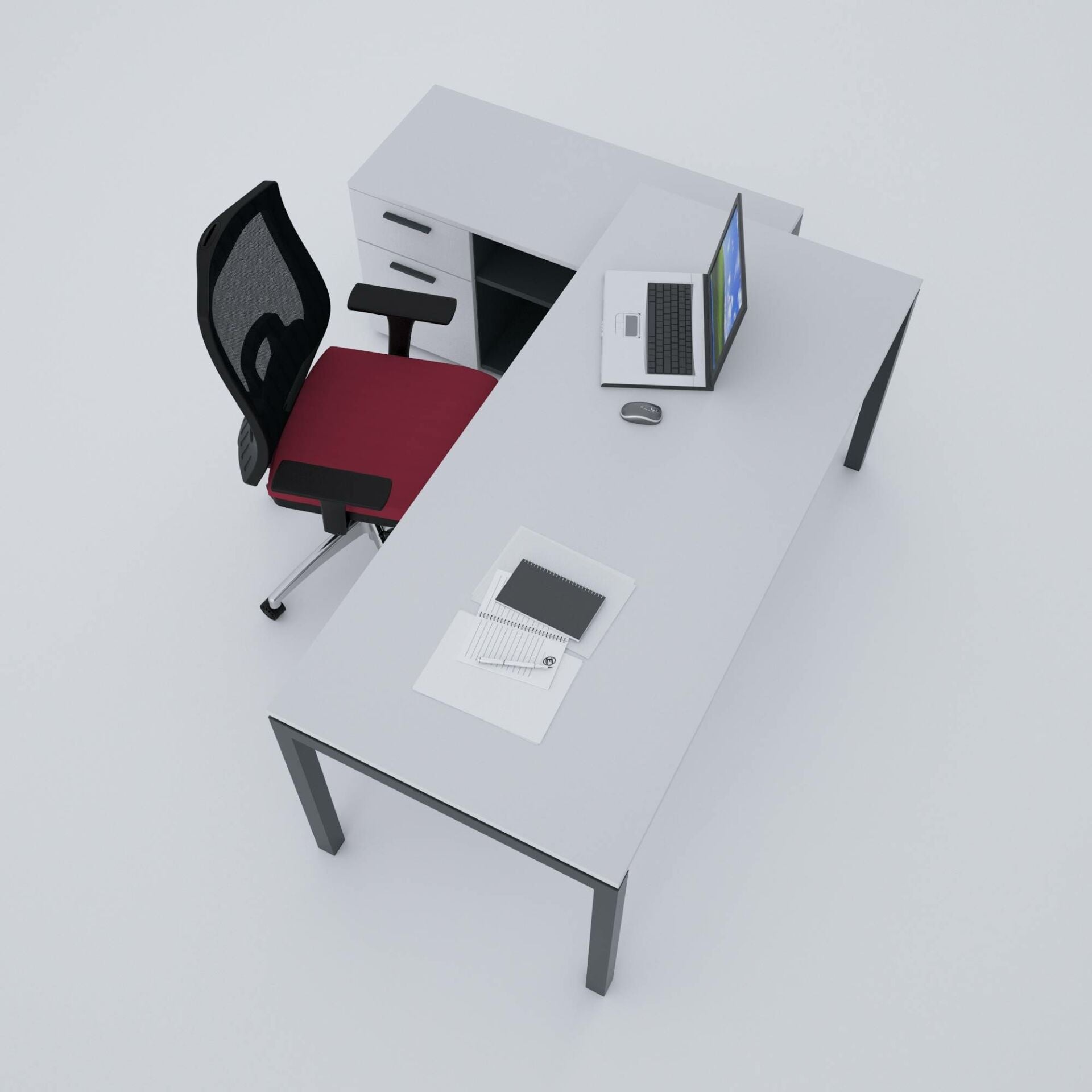 Cube-40 120cm Alt Etajerli Çalışma Masası
