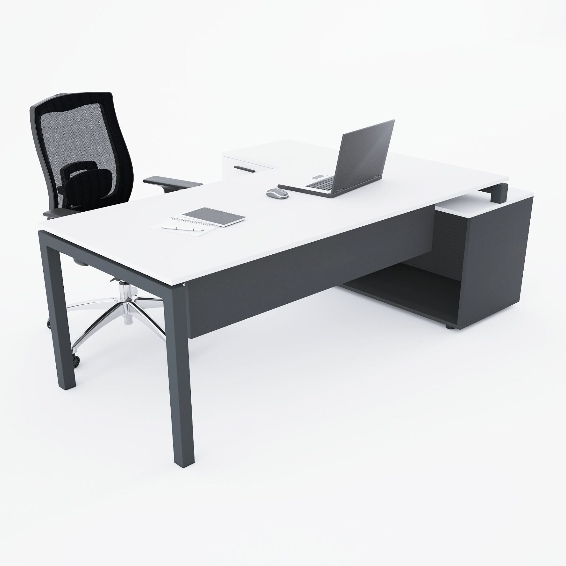 Cube-40 160cm Alt Etajerli Çalışma Masası