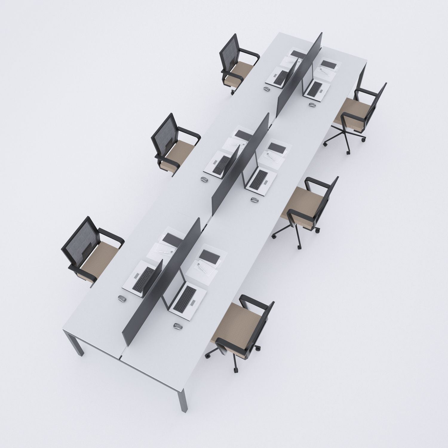 Cube 40 Altılı Çalışma Masası