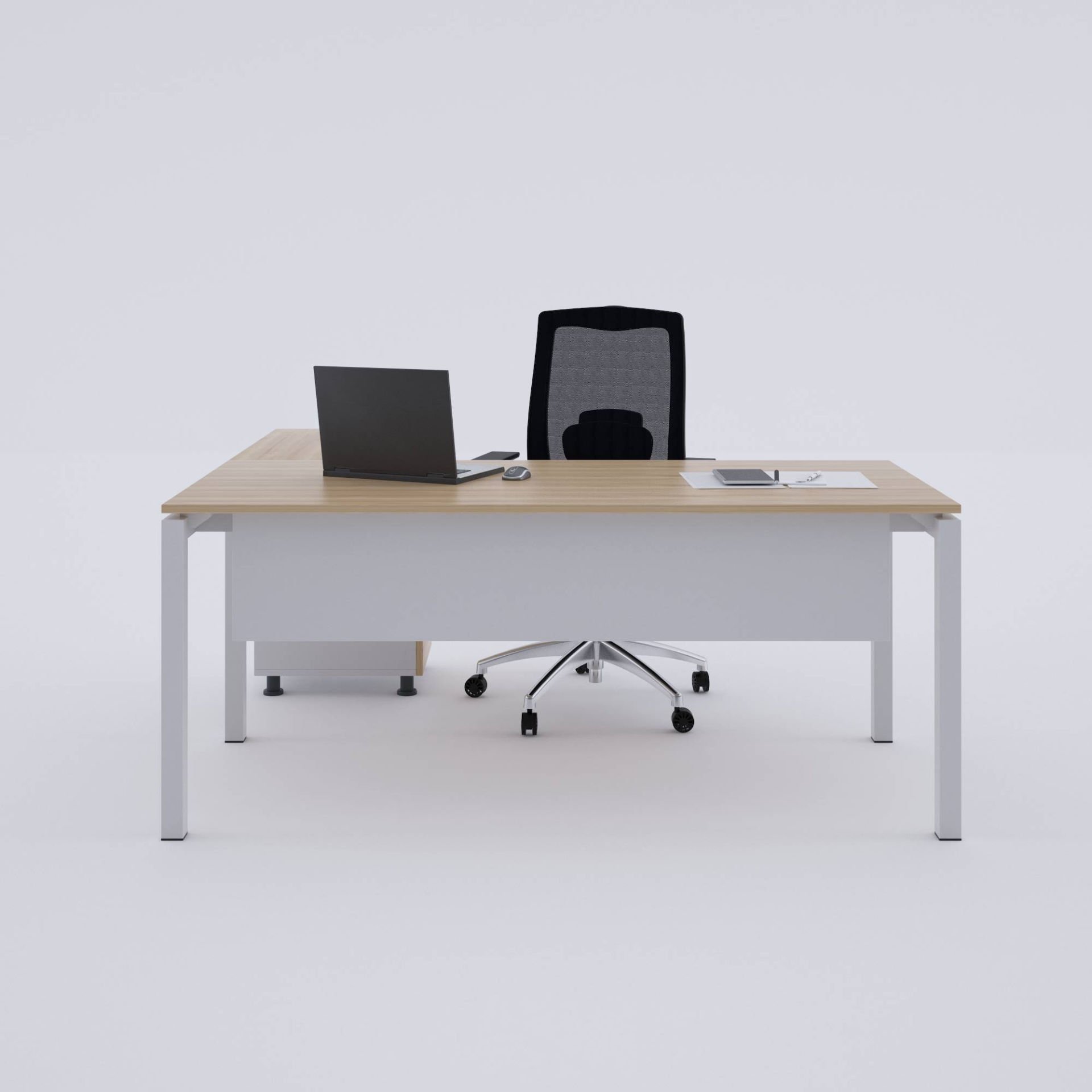 Cube-40 Keson Etajerli Çalışma Masası-Meşe