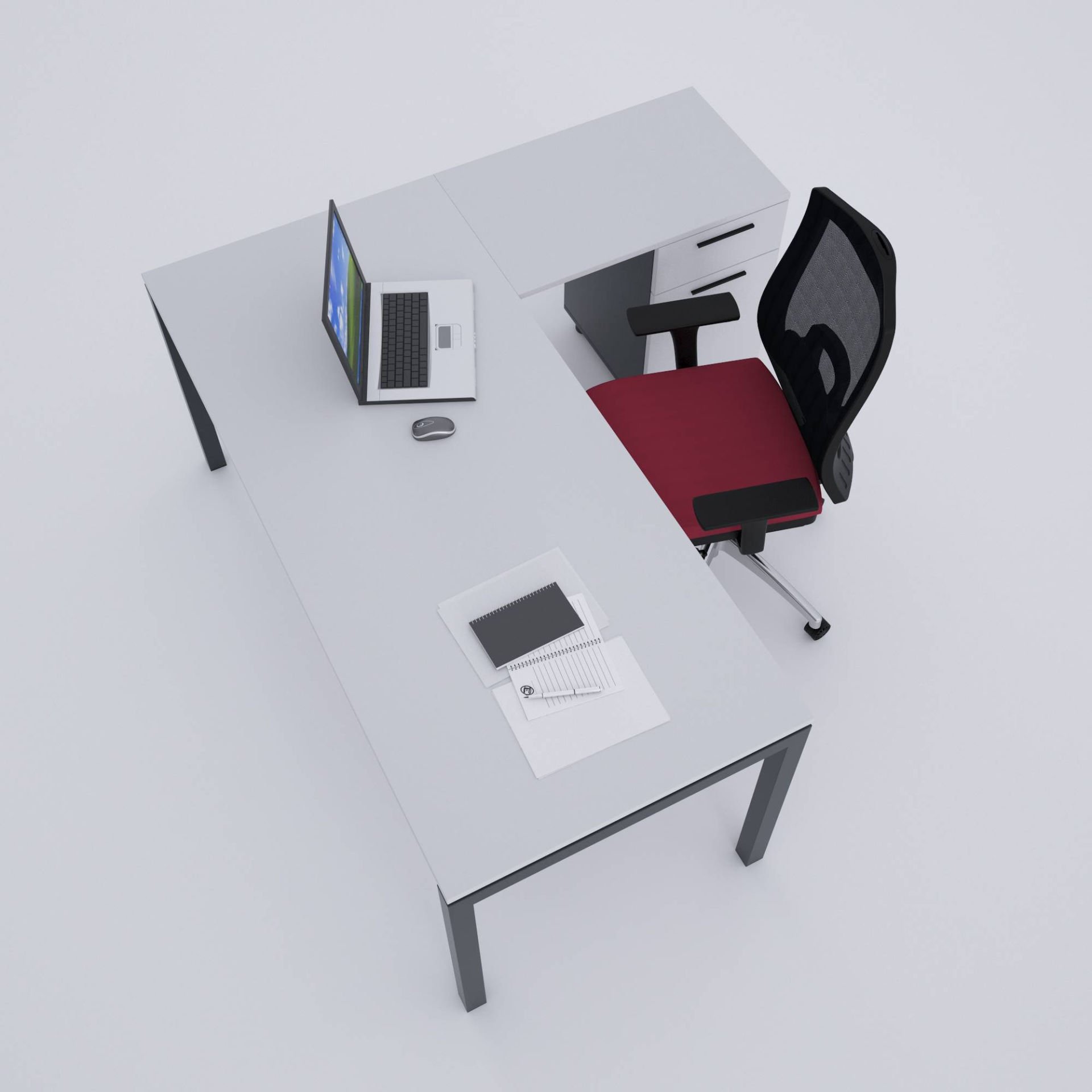 Cube-40 Keson Etajerli Çalışma Masası