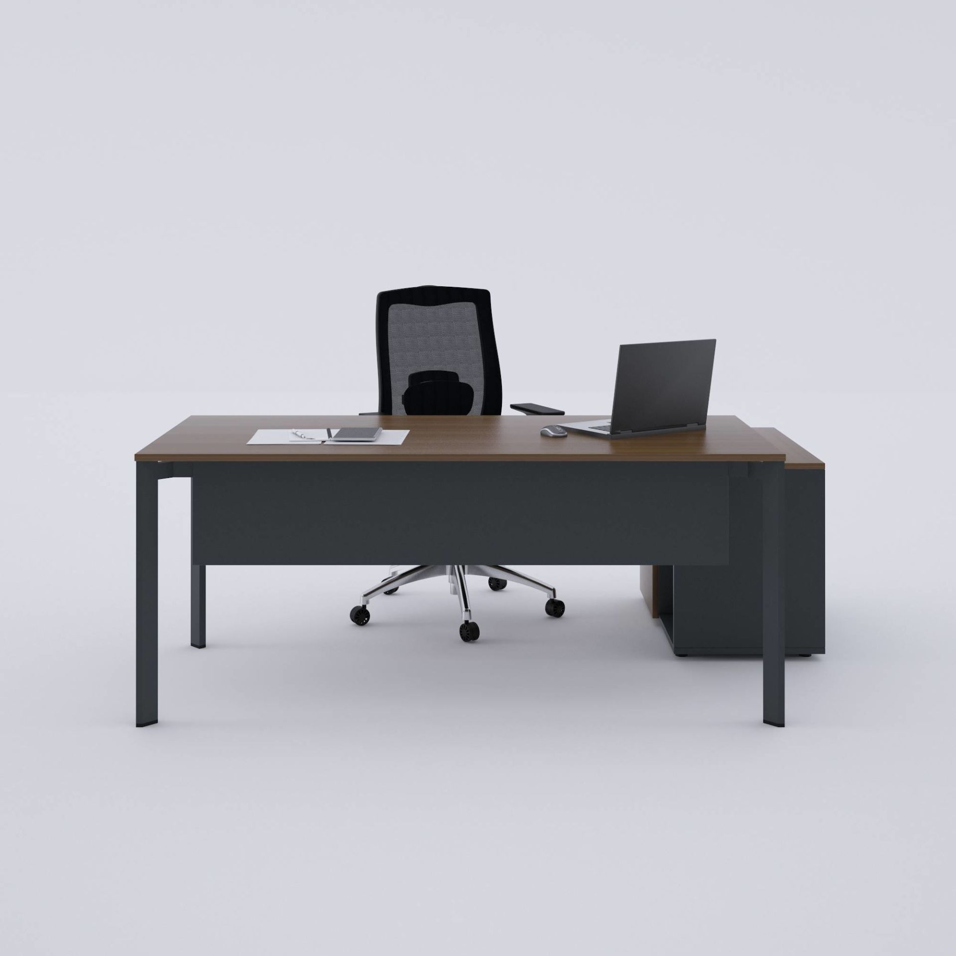Five 80 cm Alt Etajerli Çalışma Masası-Ceviz