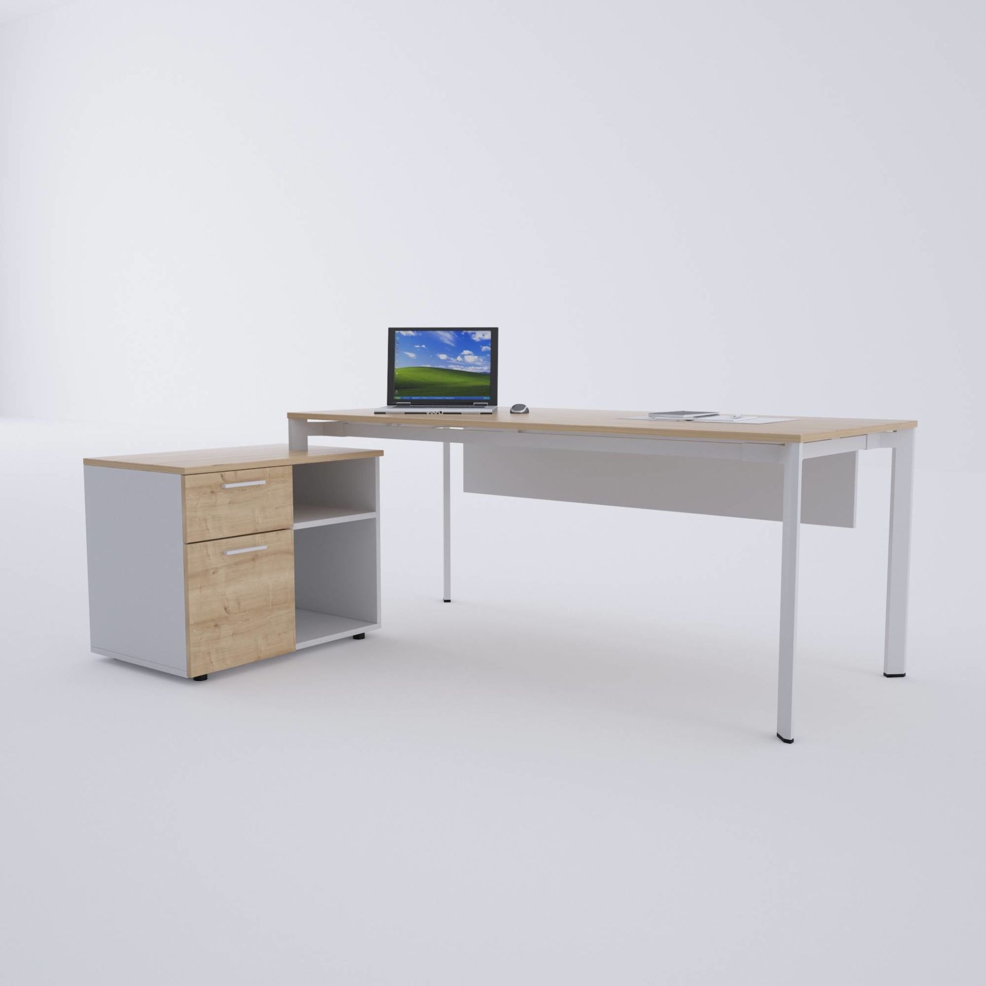 Five 80 cm Alt Etajerli Çalışma Masası-Meşe