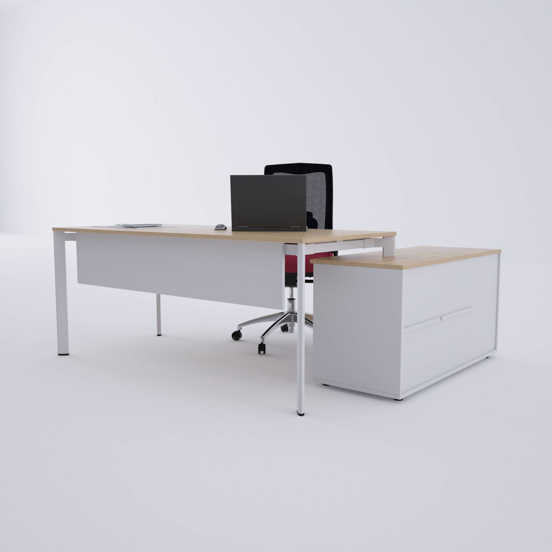 Five 120 cm Alt Etajerli Çalışma Masası-Meşe