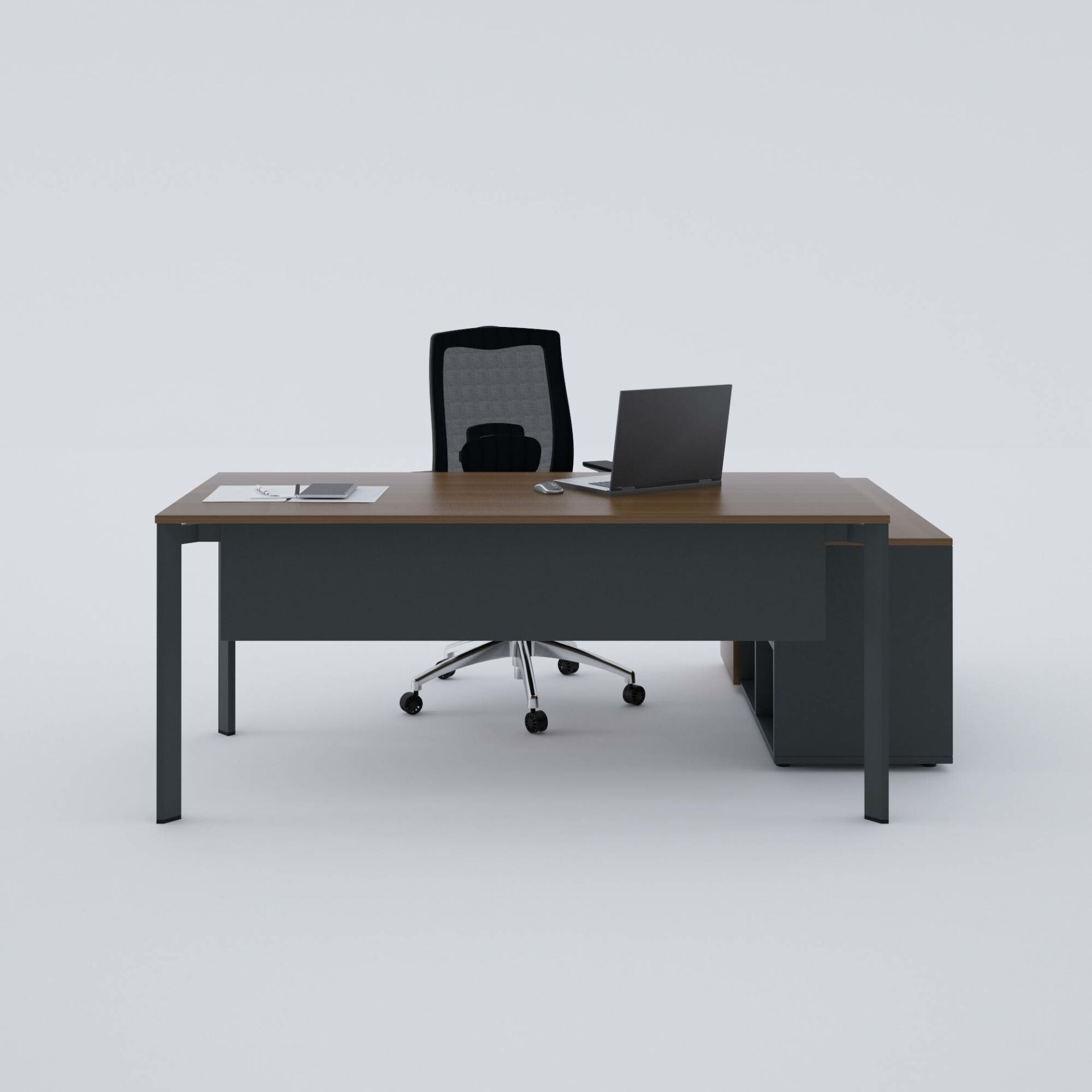 Five 120 cm Alt Etajerli Çalışma Masası-Ceviz