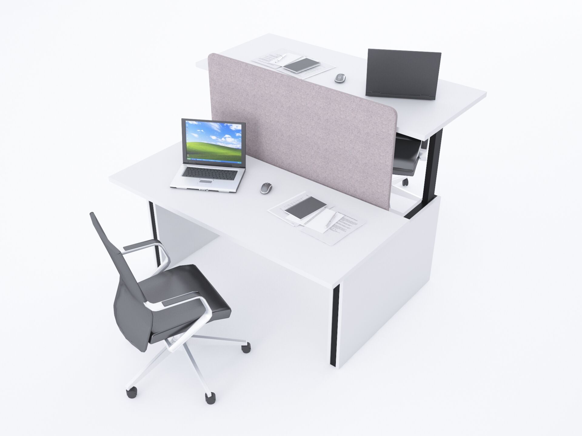 ToHi Workstation Desk - Yükseklik Ayarlı İkili Masa