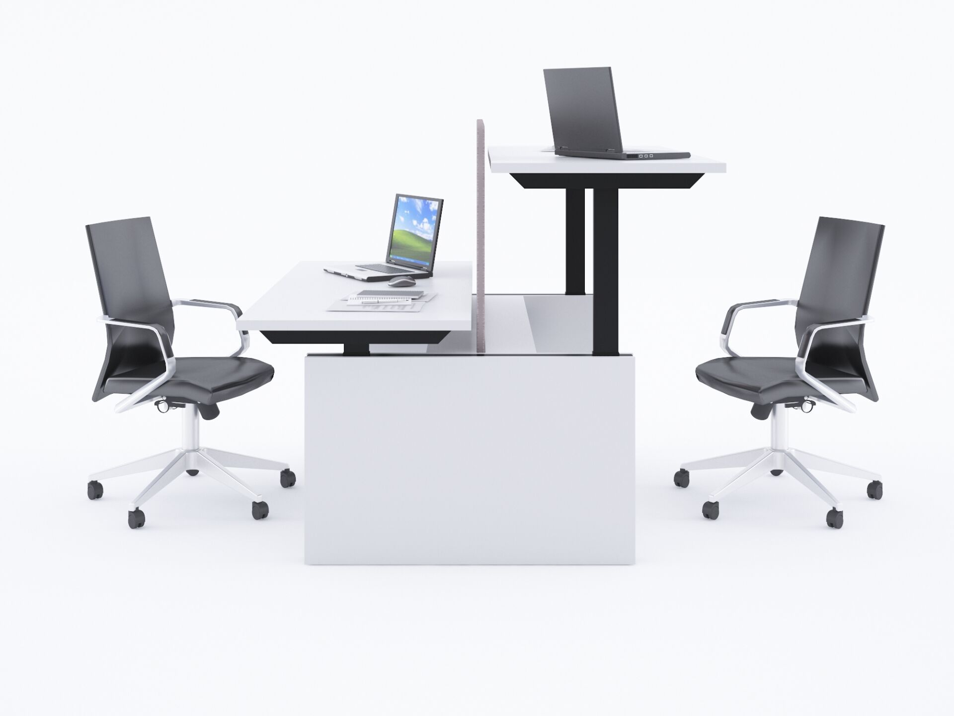 ToHi Workstation Desk - Yükseklik Ayarlı İkili Masa