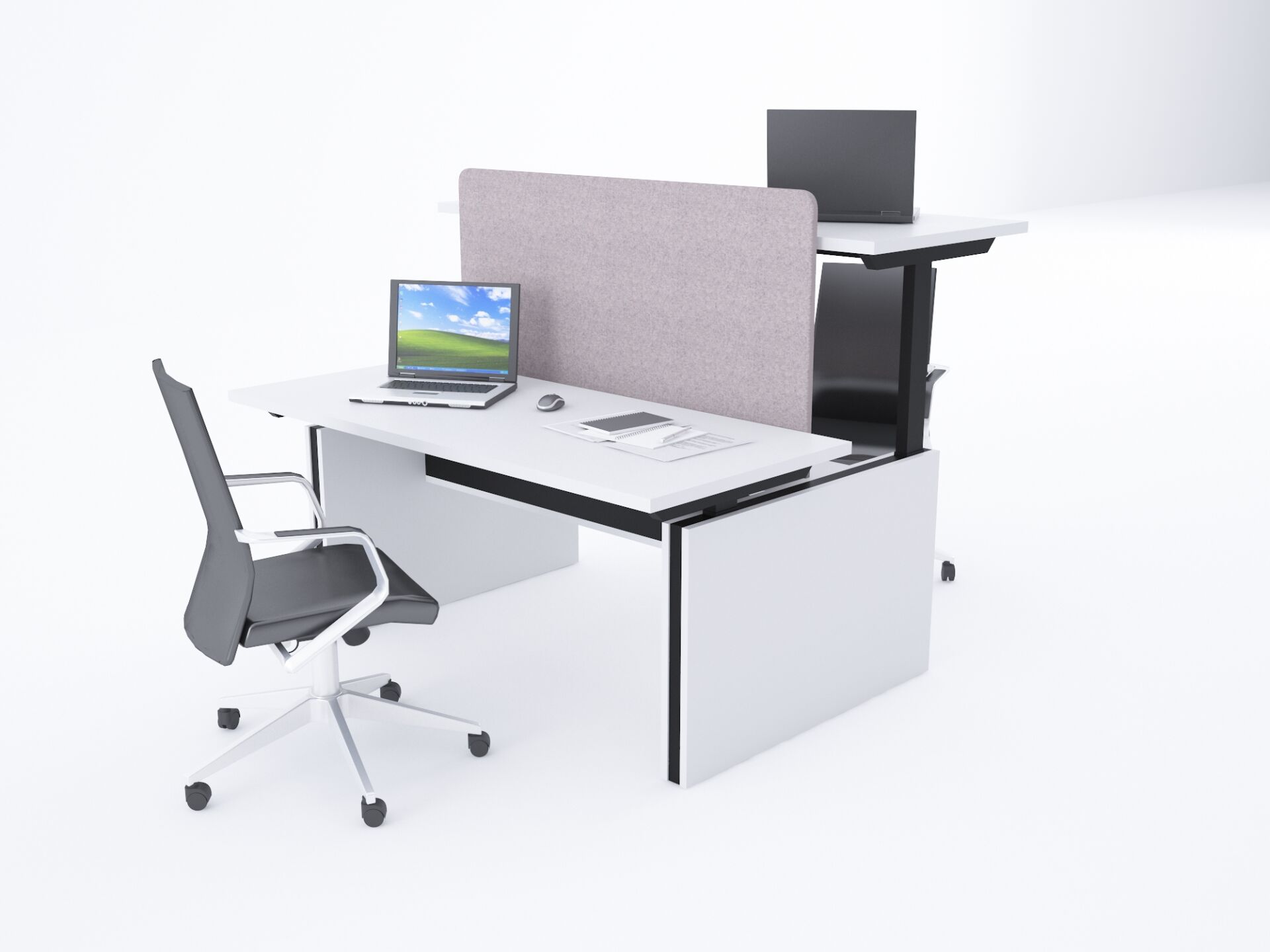 ToHi Workstation Desk - Yükseklik Ayarlı İkili Masa