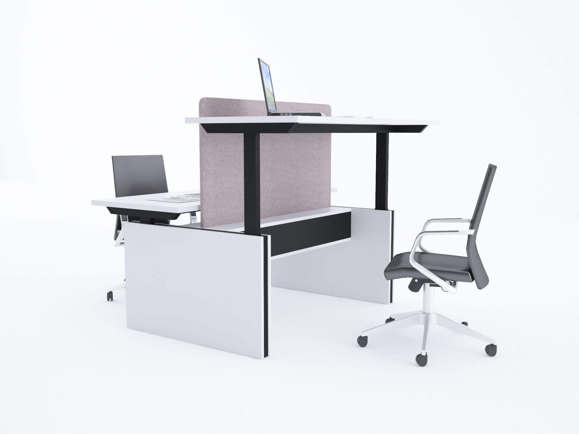 ToHi Workstation Desk - Yükseklik Ayarlı İkili Masa