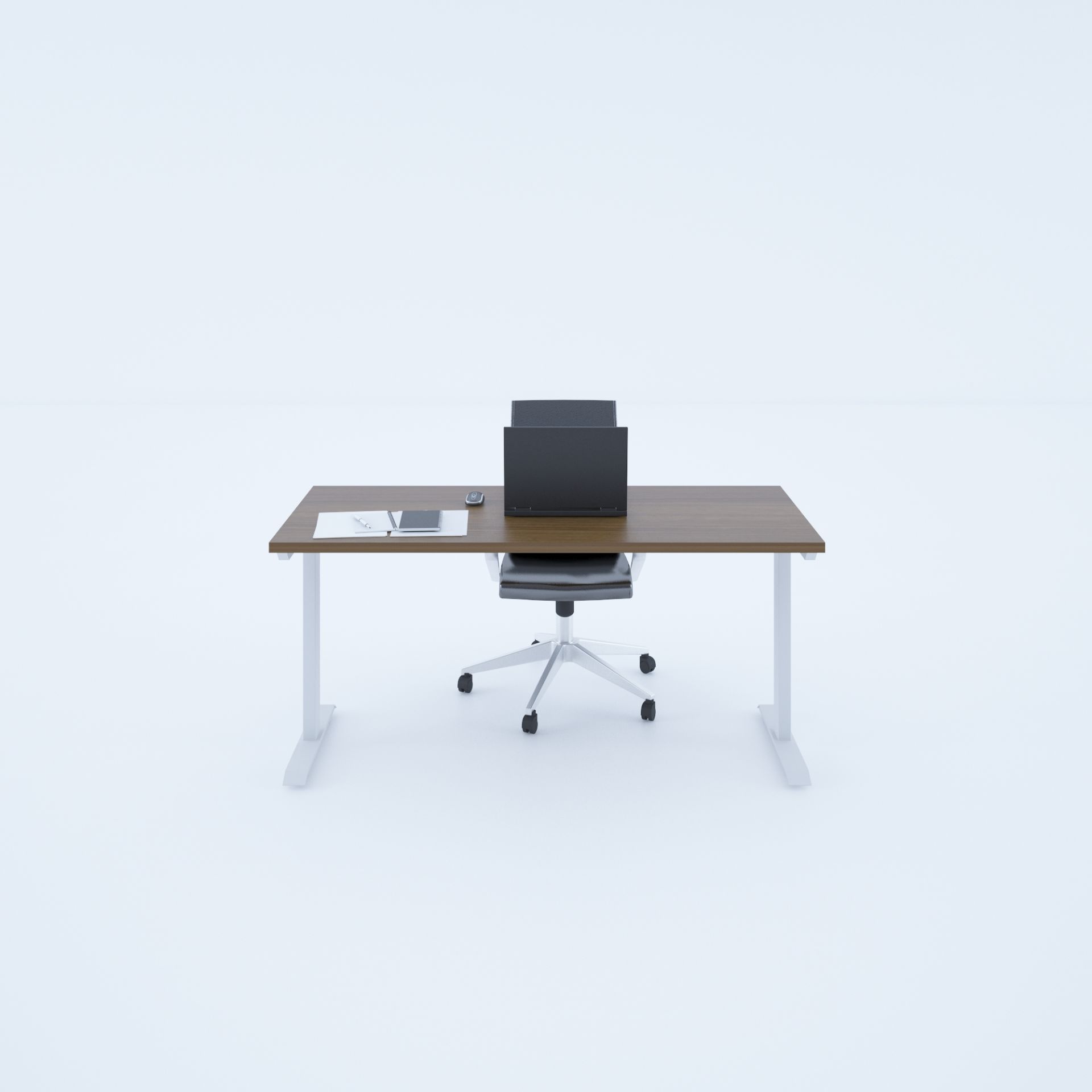 ToHi Desk - Yükseklik Ayarlı Masa-Ceviz+beyaz